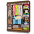 4-Layer Portable Clothes Closet Non-woven Fabric Wardrobe Home Rack Storage Organizer With Steel Shelves Only Ship to US