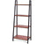 4-Tier Durable Ladder Storage Bookcase High Quality Sturdy Iron Frame Book Shelf Furniture Organizer Display Shelf HW55402