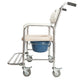 4 in 1 Multifunctional Aluminum Elder People Disabled People Pregnant Women Commode Chair Bath Chair White US Shipping
