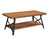 43'' Metal Legs Rustic Coffee Table Nordic Minimalist Creative Net Red Wrought Iron Wood Square Sofa Table Easy Installation