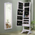45" Wide Wall Vertical Mirrored makeup Cabinet with Mirror Door Modern Medicine Cabinet White accessories Storage Suede lining