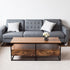 47" 2-Tier Cocktail 2 Drawer Coffee Table Metal Desk High Quality Sofa Table HW59331