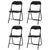 4PCS Capacity Premium Folding Chair,Mid Century Modern Dining Chairs,Elegant Foldable Iron and PVC Chairs,330 lb Capacity