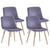 4PCS/Set Grey Modern style Suitable For Restaurants Taverns Offices Living Room Simple Structure Easy Installation Dinning Chair
