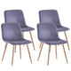 4PCS/Set Grey Modern style Suitable For Restaurants Taverns Offices Living Room Simple Structure Easy Installation Dinning Chair