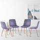 4PCS/Set Grey Modern style Suitable For Restaurants Taverns Offices Living Room Simple Structure Easy Installation Dinning Chair