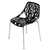 4pcs Bird's Nest Style Lounge Chair Black  high-quality PP plastic,patio chairs , garden furniture , outdoor bench,garden chair.