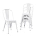 4pcs Industrial Style Iron Metal Dining Chairs Creative Coffee Chair Home Living Room Kitchen Furniture