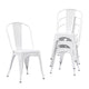 4pcs Industrial Style Iron Metal Dining Chairs Creative Coffee Chair Home Living Room Kitchen Furniture