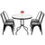 4pcs Retro Industrial Style Iron Sheet Chair Black Home Restaurant Chair E5M1