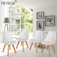 4pcs Simple Solid Wood Foot Padded Chair Soft Cushion Plastic Living Room Home Chairs for Restaurant Living Room Lounge