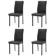 4pcs Square Table Leg Backrest Cross Style Decoration Black