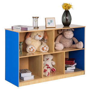 5 Compartment Storage Cabinet Bookcase Shelf Rack Organizer Kids Toy Box Modern Living Room Furniture HW59598