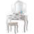 5 Drawers Folding Vintage Vanity Makeup Dressing Table Countryside Bedroom Multifunction Dresser Furniture HW59433