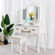 5 Drawers Folding Vintage Vanity Makeup Dressing Table Countryside Bedroom Multifunction Dresser Furniture HW59433