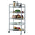 5 Layers Mesh Style Removable Storage Cart Silver High quality Durable Hand Carts Household Kitchen Supplie Cart