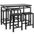 5 Pcs Wooden Morden Table Stools Set Orgnizable Home Use Living Room Furniture Resturant Wooden Brige Bar Set Dining Set