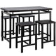 5 Pcs Wooden Morden Table Stools Set Orgnizable Home Use Living Room Furniture Resturant Wooden Brige Bar Set Dining Set