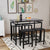 5 Pcs Wooden Morden Table Stools Set Orgnizable Home Use Living Room Furniture Resturant Wooden Brige Bar Set Dining Set