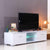 57 inch Portable Detachable TV Stand Unit Cabinet Console with LED Light Shelves 2 Drawers for Living Room Black US Shipping