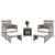 5PCS Sectional Sofa Set Living Room Garden Accent Chair Gradient Gray Single Sofa With Footstools and Coffee Table SKU24644559