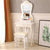 60cm Bedroom Ladies Makeup Dressers Dressing Table Vanity Desk Stool Rose Relief Irregular Mirror 3 Drawers with Chair Set