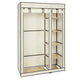 67" Portable Clothes Closet Wardrobe with Non-woven Fabric and Hanging Rod Quick and Easy to Assemb 5 layers 6 grid 110*45*175