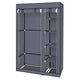 67" Portable Clothes Closet Wardrobe with Non-woven Fabric and Hanging Rod Quick and Easy to Assemb 5 layers 6 grid 110*45*175