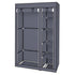 67" Portable Clothes Closet Wardrobe with Non-woven Fabric and Hanging Rod Quick and Easy to Assemb 5 layers 6 grid 110*45*175