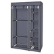 67" Portable Clothes Closet Wardrobe with Non-woven Fabric and Hanging Rod Quick and Easy to Assemb 5 layers 6 grid 110*45*175