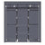 69" Portable Clothes Closet Non-Woven Fabric Wardrobe Double Rod Storage Organizer Dark Brown Gray Black