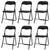 6PCS Capacity Premium Folding Chair,Mid Century Modern Dining Chairs,Elegant Foldable Iron and PVC Chairs,330 lb Capacity