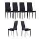 6PCS/SET Home Living Room Modern Furniture PU Synthetic Leather Seat Metal Leg Dinning Chair Set