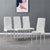 6PCS/SET Home Living Room Modern Furniture PU Synthetic Leather Seat Metal Leg Dinning Chair Set