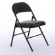 6pcs Elegant Foldable Iron & PVC Chairs for Convention & Exhibition Black Living room chair Dining chair foldable