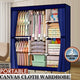 71" Portable Closet Wardrobe Clothes Rack Storage Organizer With Shelf Non-woven Fabric Wardrobe With Shelves Store Ship To US