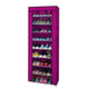 71 inch Portable Non-Woven Fabric Cover Clothes Closet Home Wardrobe Clothes Storage Organizer with Shelves