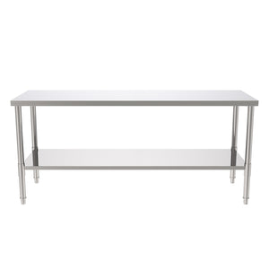 72" Stainless Steel Galvanized Work Table (without Back Board) Cake Table Woodworking Metal Hiah Hardness Desk for Home industry