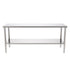 72" Stainless Steel Galvanized Work Table (without Back Board) Cake Table Woodworking Metal Hiah Hardness Desk for Home industry