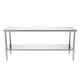 72" Stainless Steel Galvanized Work Table (without Back Board) Cake Table Woodworking Metal Hiah Hardness Desk for Home industry