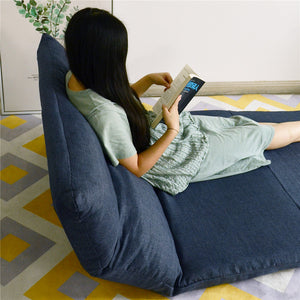 Adjustable Folding Movable Living Room Futon Two Seat Floor Chair Lounge Sofa Bed with Pillows  Sofas Durable