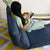 Adjustable Folding Movable Living Room Futon Two Seat Floor Chair Lounge Sofa Bed with Pillows  Sofas Durable