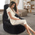 Arm Chair Bean Bag Cover Black Oxford Living Room Bedroom Lounger Seat Bean Bag No Filling Portable Outdoor Garden Sofas