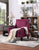 Armchair With Nailheads and Solid Wood Legs Sofa Light Luxury Rose Red Northern Europe Modern Simple Sofa Living Room Bedroom