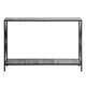 Artisasset Grey MDF Countertop Black Wrought Iron Base 2 Layers Forked Console Table Side Table Night Table 2 Layers Desk