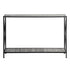 Artisasset Grey MDF Countertop Black Wrought Iron Base 2 Layers Forked Console Table Side Table Night Table 2 Layers Desk