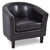 Attractive Brown PU Leather Single Sofa Arm Chair with Cushion High Quality Modern Club Solid Wood Frame Ergonomic Sofa HW55048
