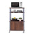 Bakers Rack Microwave Stand Rolling Storage Cart with Wheels 3 Shelves 2-door Cabinet Waterproof P2 MDF Kitchen Cart HW60180