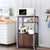 Bakers Rack Microwave Stand Rolling Storage Cart with Wheels 3 Shelves 2-door Cabinet Waterproof P2 MDF Kitchen Cart HW60180
