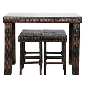 Bar Stool-Table and Chair Set of 5 Brown Gradient dinning table set  bar table and chairs set home furniture